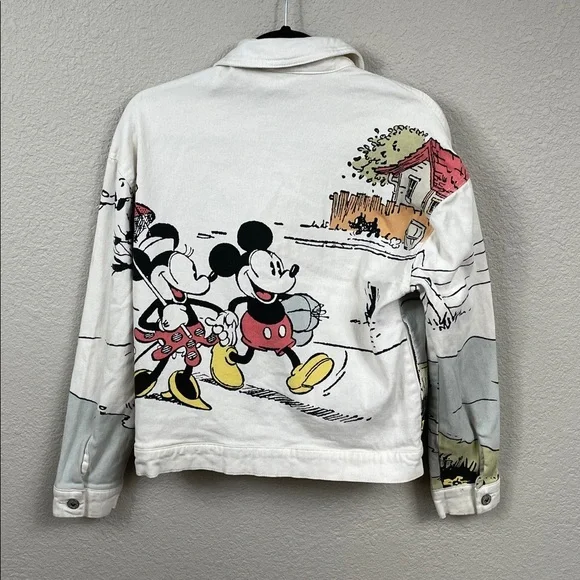 Disney Parks Rare Her Universe Mickey and Minnie Denim Jacket Sz XS - Picture 4 of 14